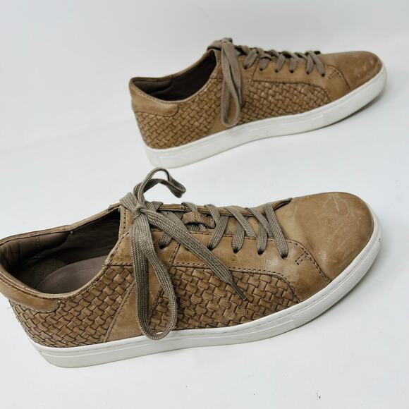 Trask Ackley Leather Low Top Sneaker Lace Up Woven - 8.5 - Picture 5 of 8